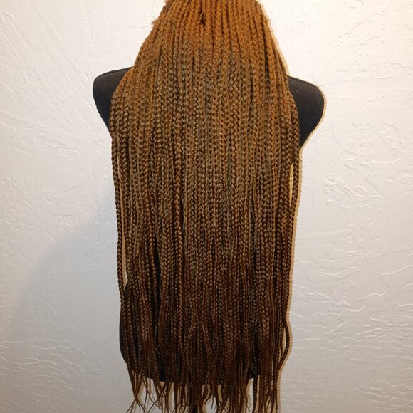 Brown/Burgundy 36" Braided Wig   &.   Blonde 30" Braided Wig - Picture 3 of 4